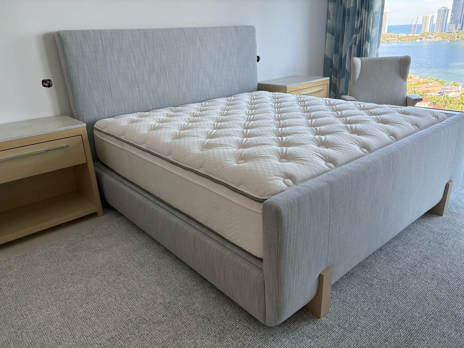 Custom upholstered bed